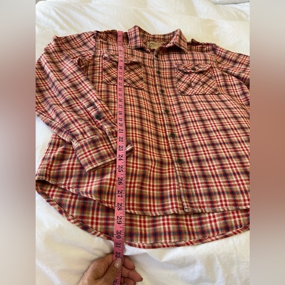 True Religion | Cayman Military Flannel Mens Size XXL | Orange/Red - Picture 2 of 10